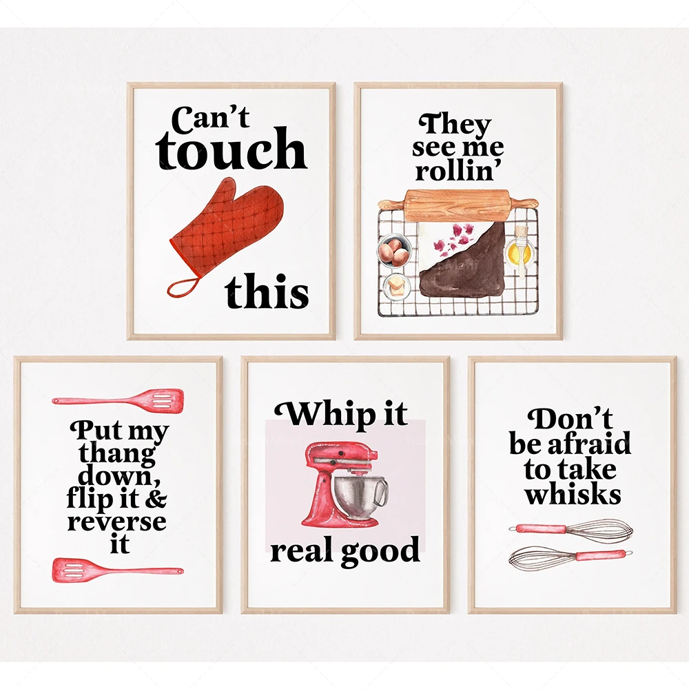 Kitchen Baking Quotes - Pôsteres engraçados de citações de cozimento,