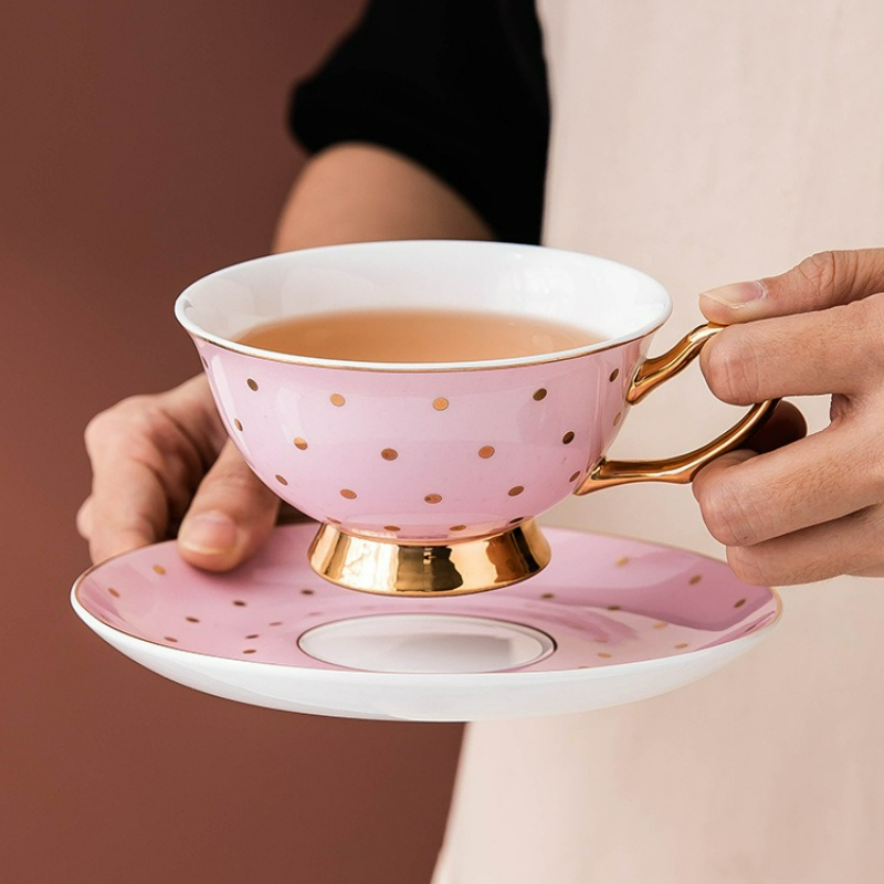 Kitchen Baking Utensil Set - Canecas de Café Cerâmicas Rosa com
