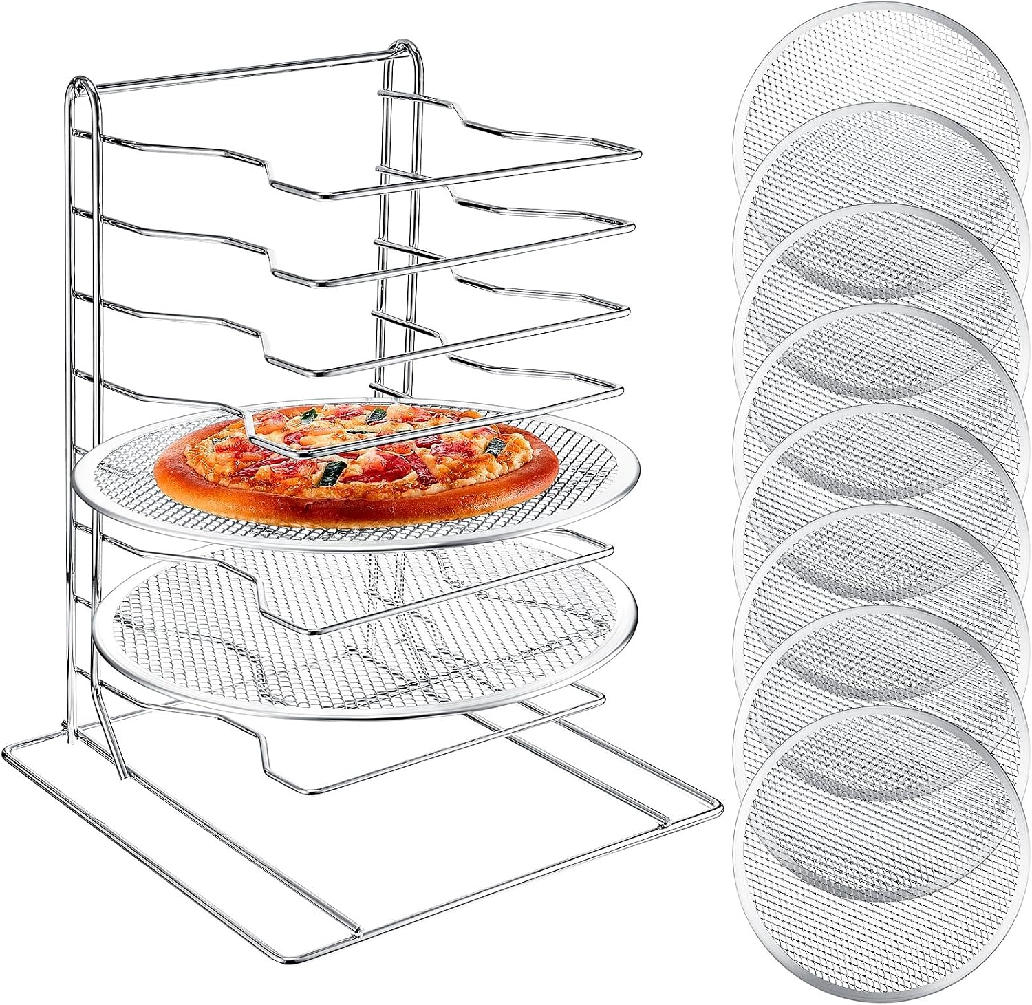 Kitchen Baking Pans - Suporte para Pizza de 8 Níveis