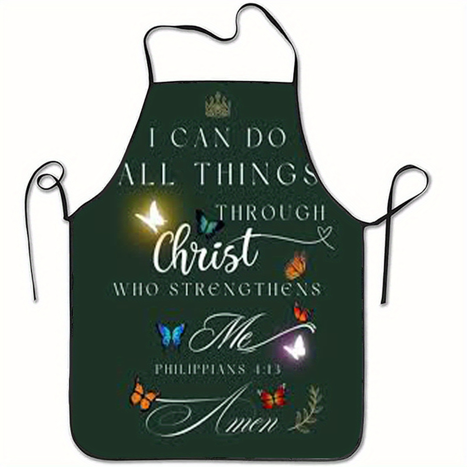 Kitchen Baking Quotes - 1pc avental cristão com filipenses 4:13