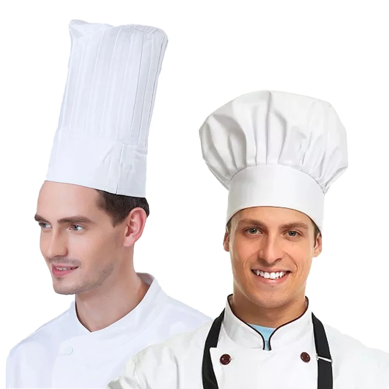 Kitchen Baker - Chapéu de Cozinheiro Branco de 22/29cm,