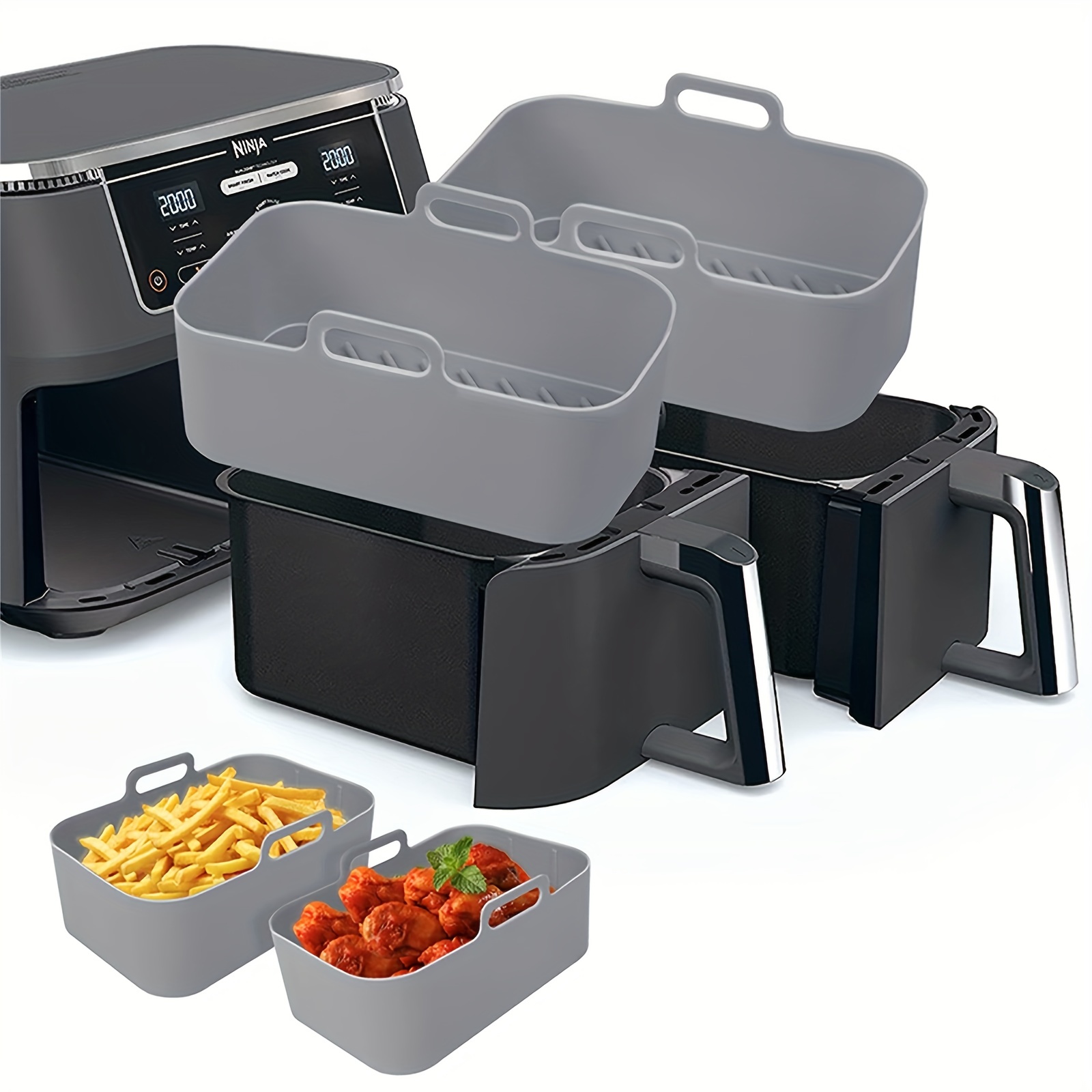 Kitchen Baking Pans - 1/2 pçs bandeja de silicone fritadeira