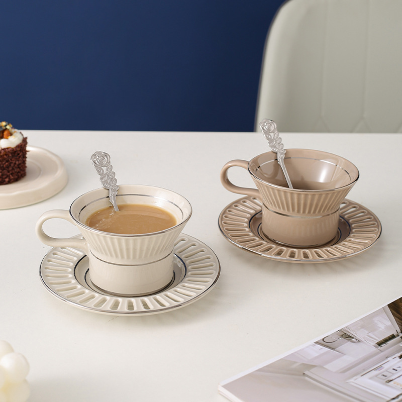 Kitchen Baking Utensil Set - Luxo cerâmica xícara de café prato