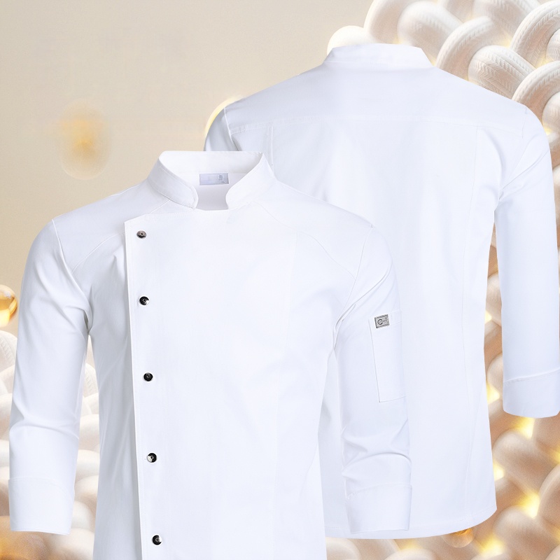 Kitchen Baker - Nova Jaqueta Branca de Chef Manga