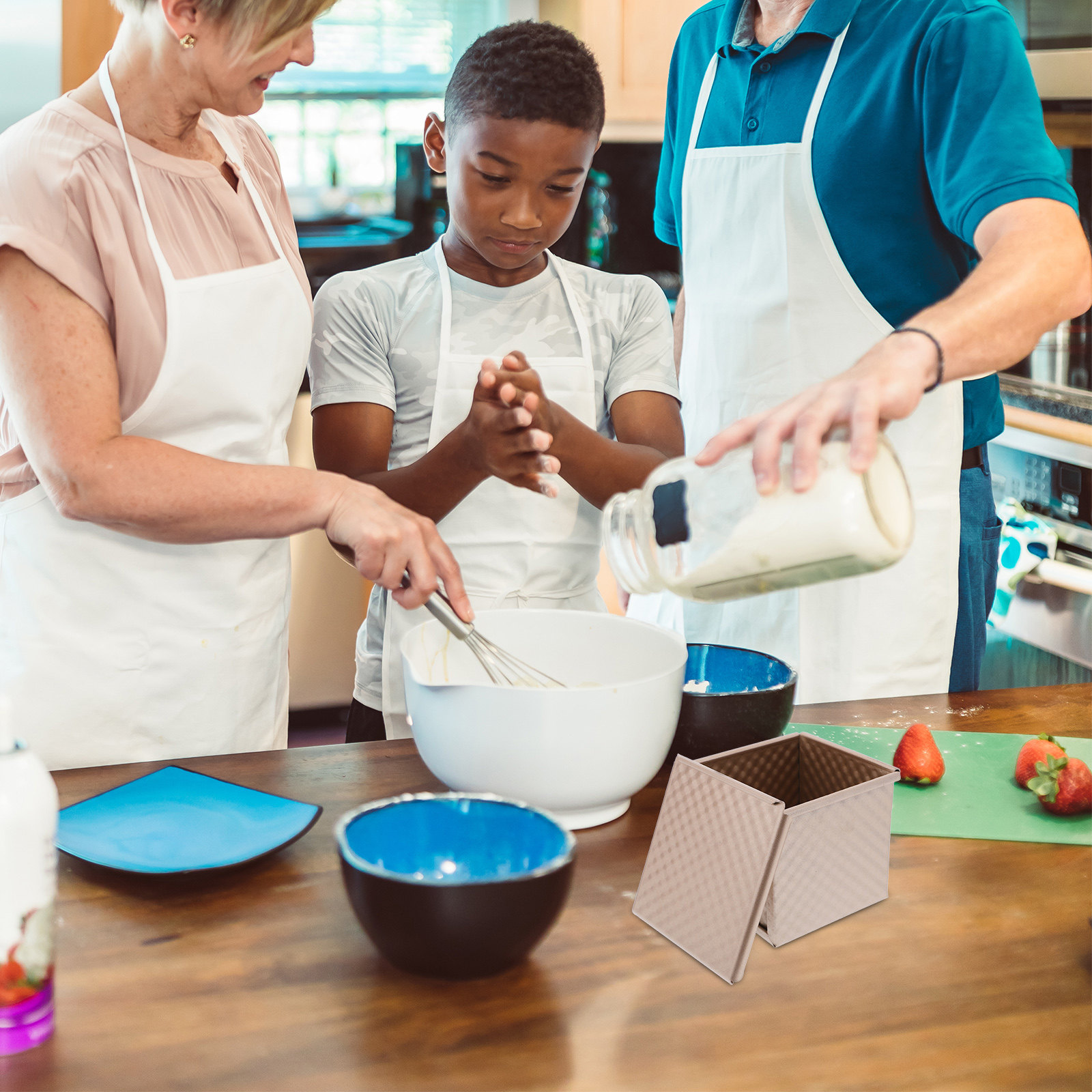 Forma de Pão Mini Pullman Anti - Kitchen Baking Pans avaliação e preço