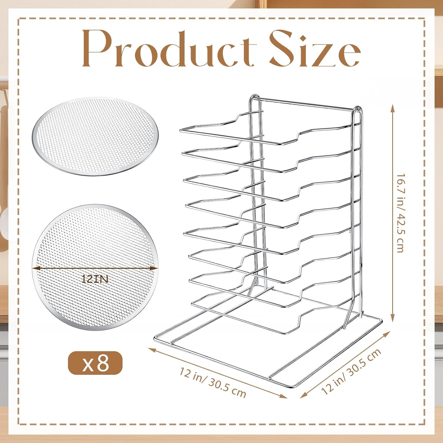 Suporte para Pizza de 8 Níveis - Kitchen Baking Pans avaliação e preço