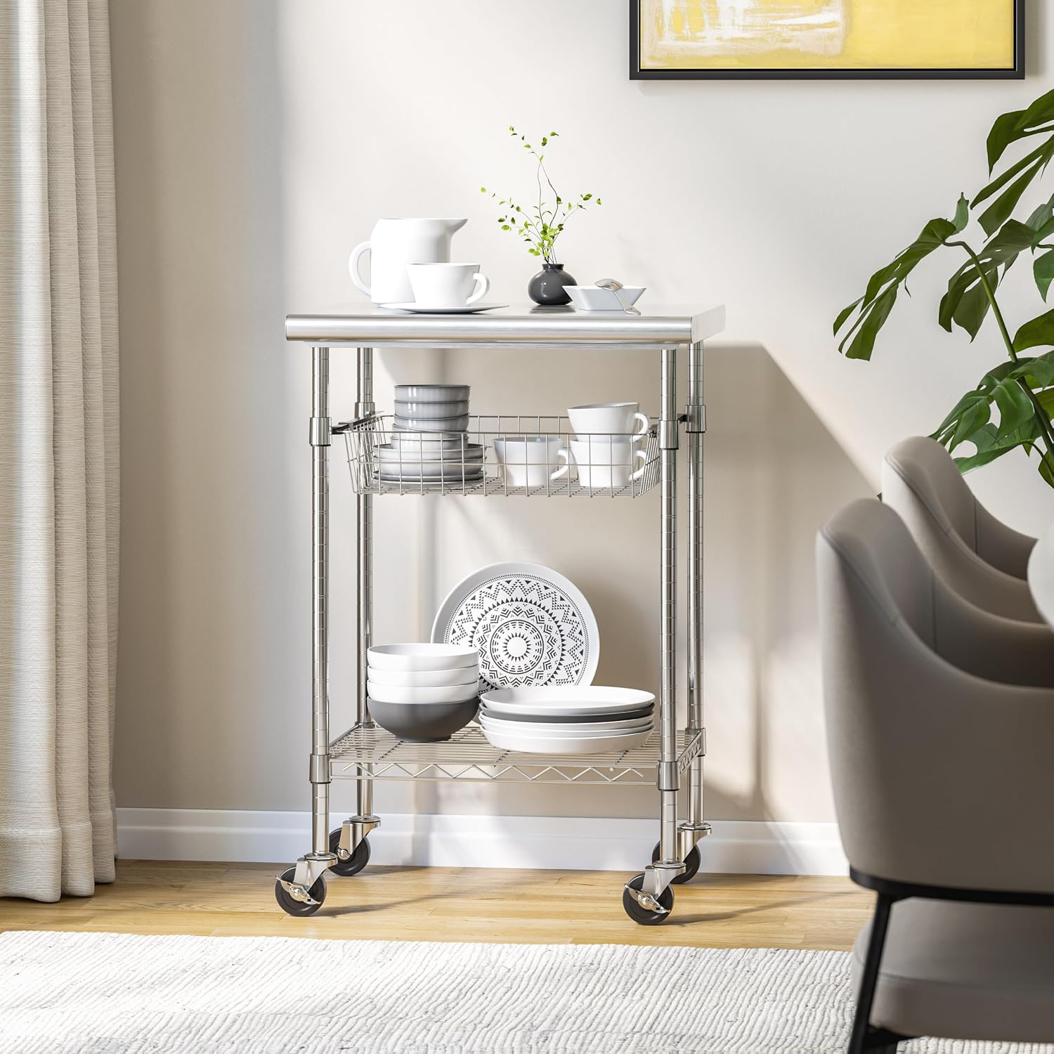 Carrinho de Preparação Comerci - Kitchen Island Baking Table avaliação e preço