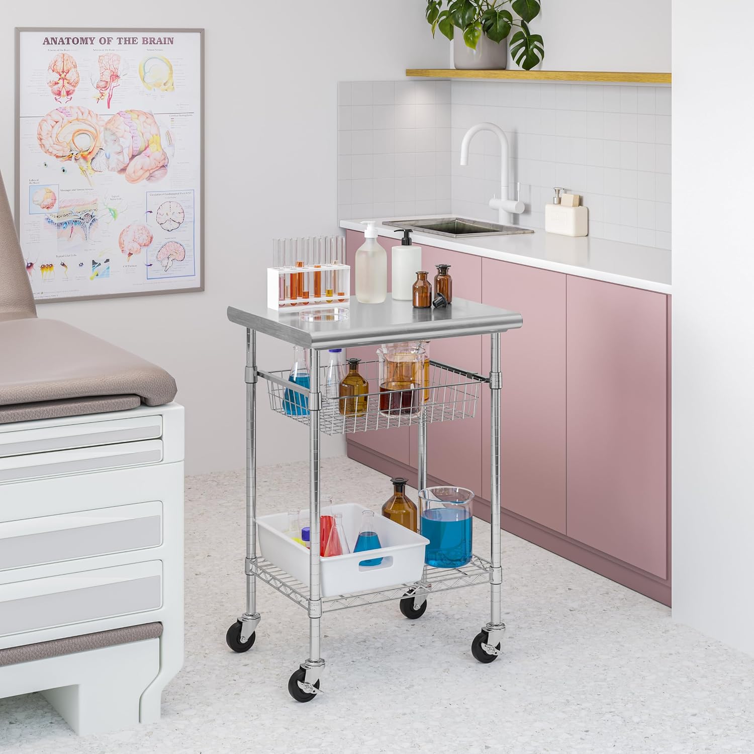 Carrinho de Preparação Comerci - Kitchen Island Baking Table avaliação e preço