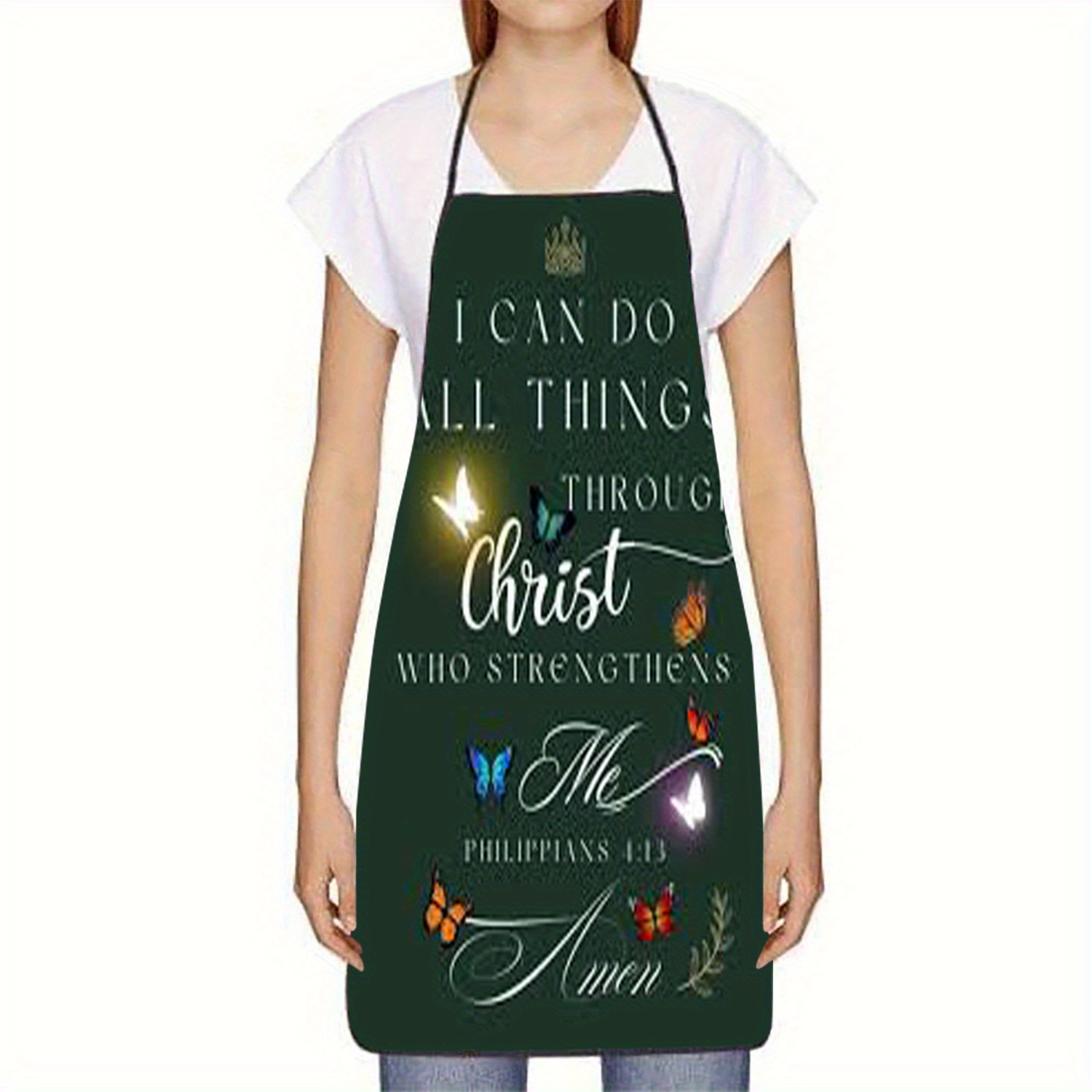 1pc avental cristão com filipe - Kitchen Baking Quotes avaliação e preço