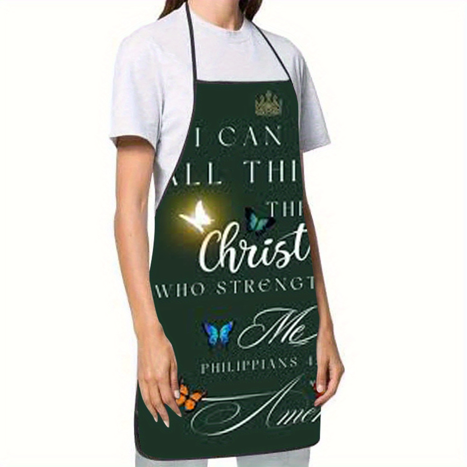 1pc avental cristão com filipe - Kitchen Baking Quotes avaliação e preço