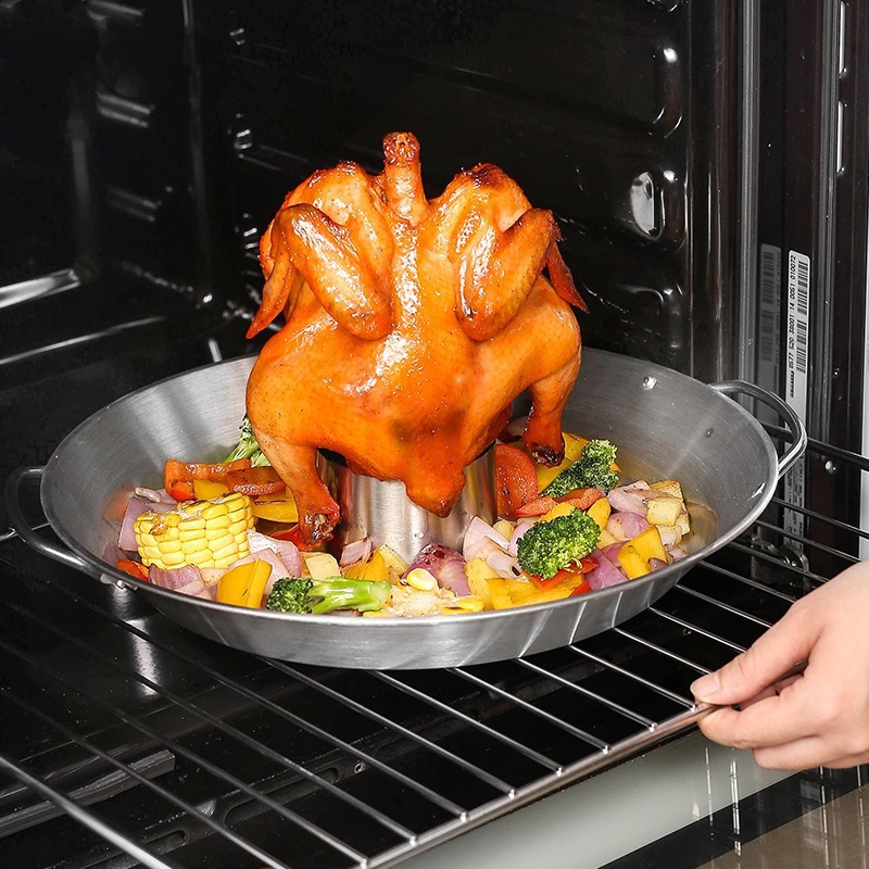 Suporte de frango de aço inoxi - Kitchen Baking Tray Organiser avaliação e preço