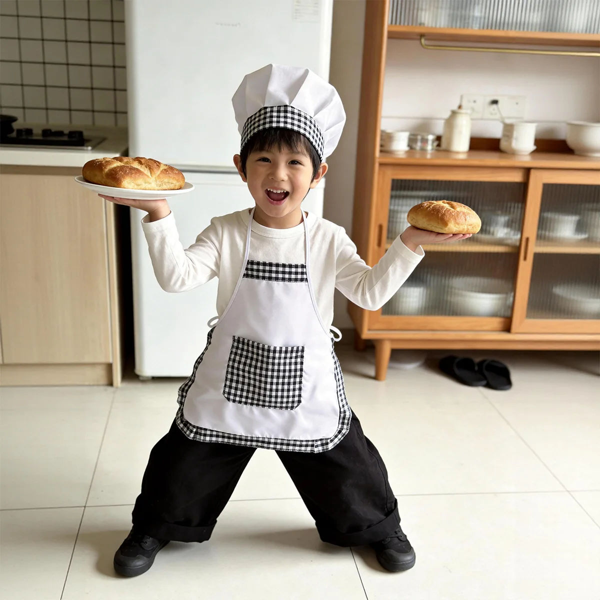Conjunto de 2 Peças: Avental e - Baking Kitchen Set Up avaliação e preço