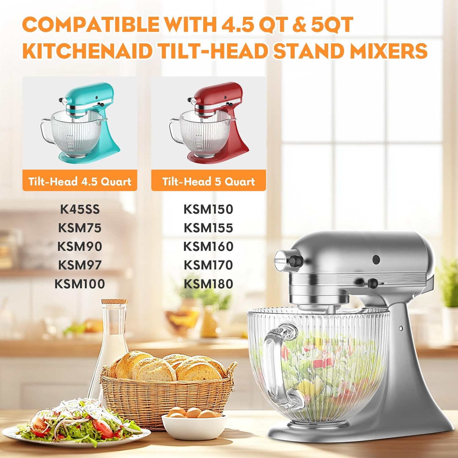 Tigela de vidro GVODE para mis - Kitchenaid Baking Set avaliação e preço