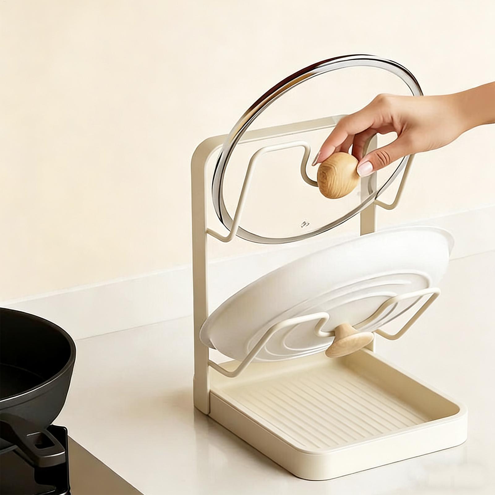 Organizador de tampa de pote a - Kitchen Baking Pan Organizer avaliação e preço