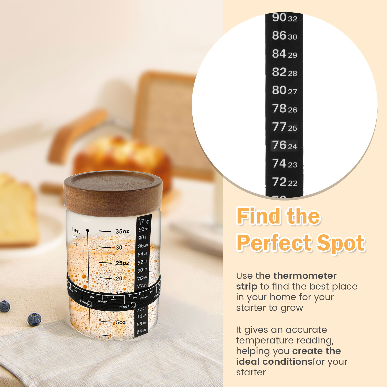 Kit de frasco inicial de massa - Kitchen Baking Storage Containers avaliação e preço