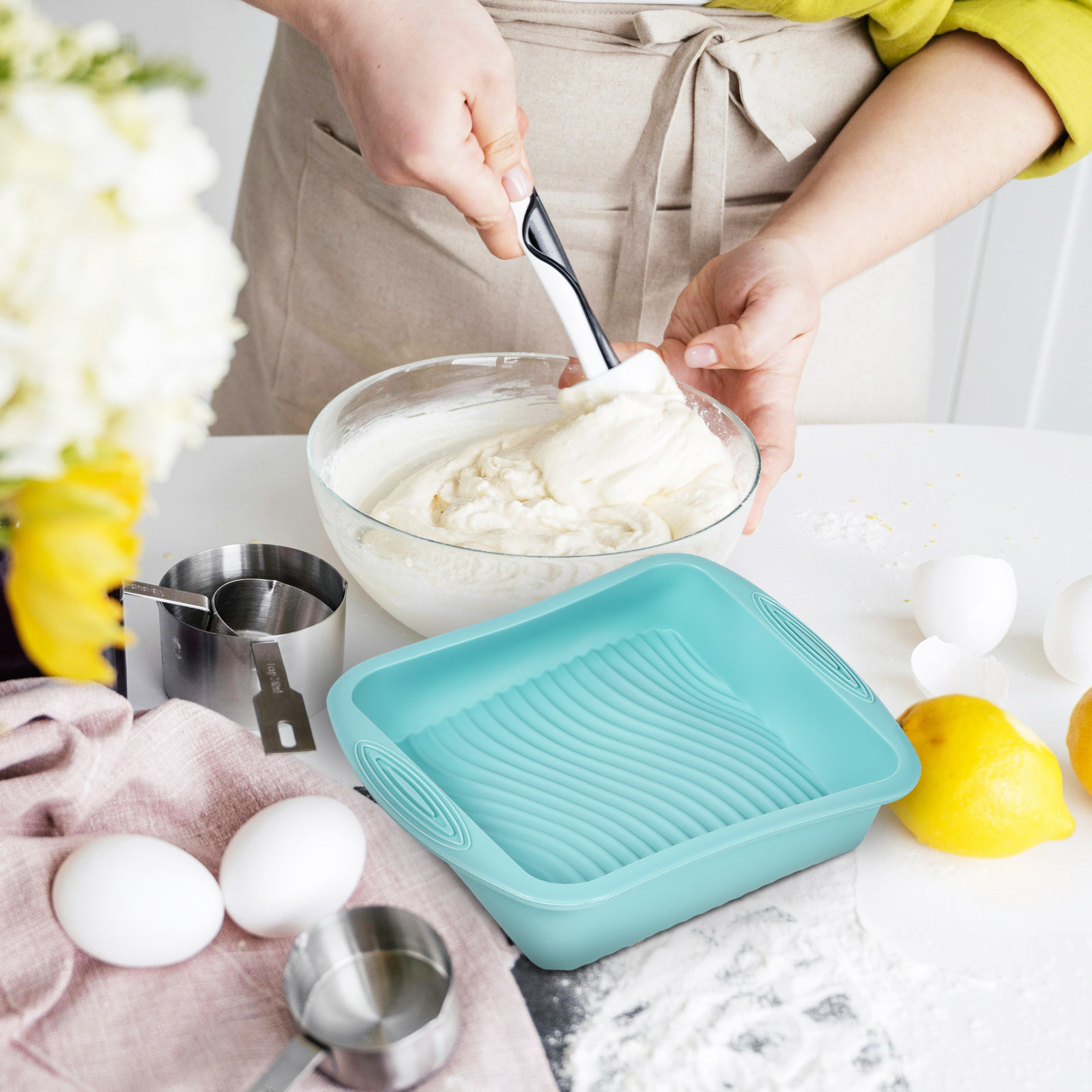 Forma de Silicone Quadrada par - Kitchen Baking Pans avaliação e preço